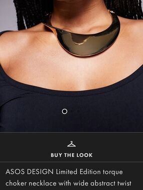 ASOS Gold Abstract Torque Choker Necklace